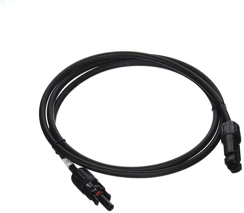 Renogy 5Ft 10AWG Solar Male and Female Connectors, Extension Cables-Single, Black