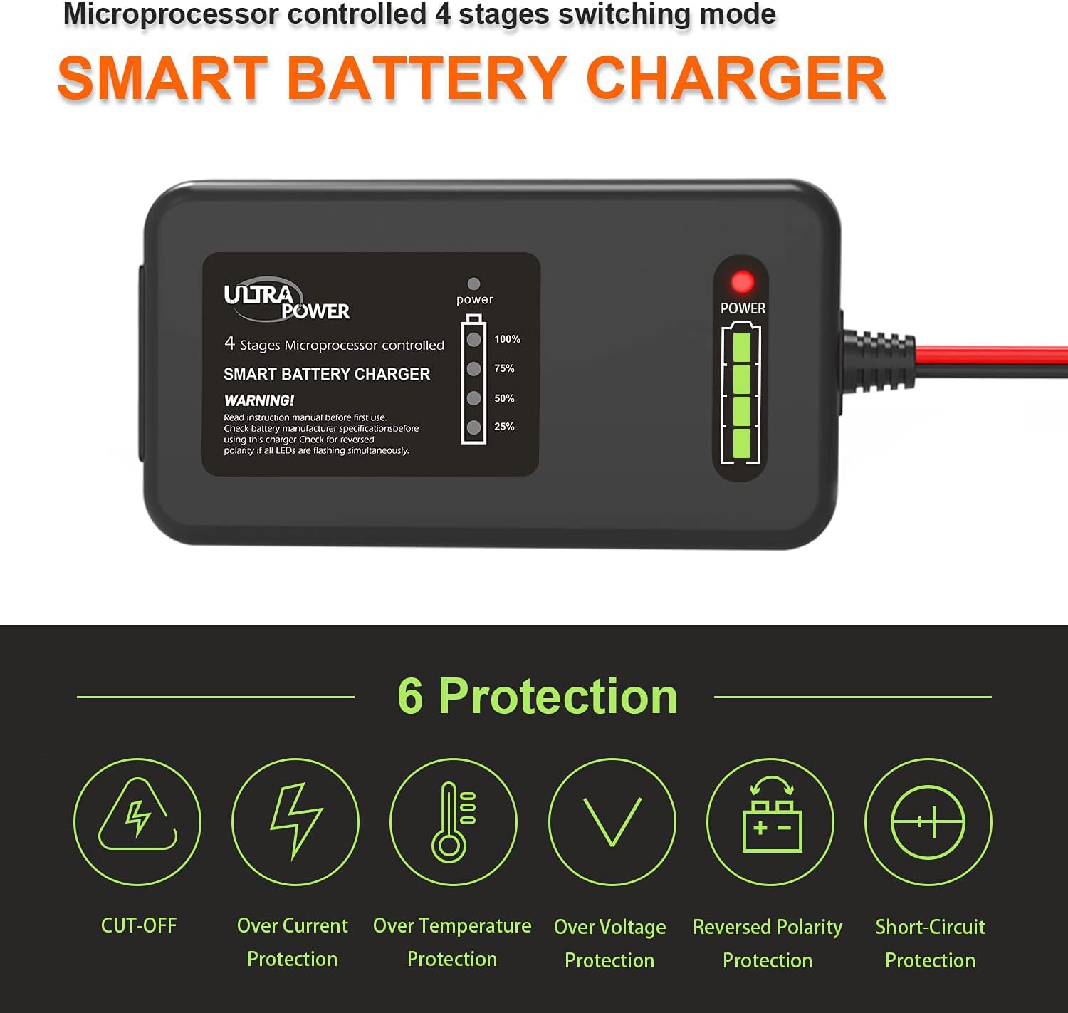 ULTRAPOWER 4-Amp 14.6 Volt Lithium LiFePO4 Battery Charger Review ...