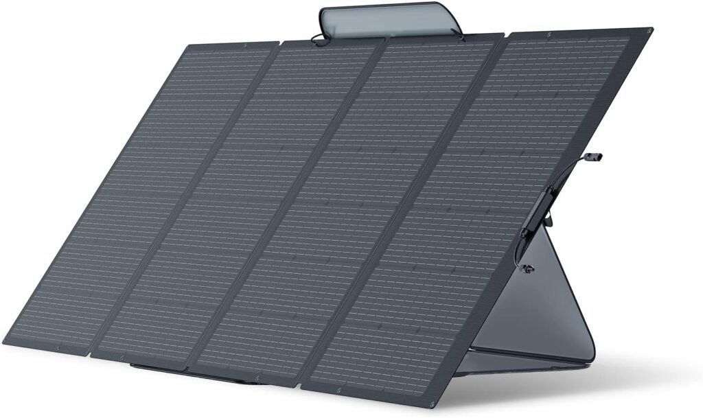 EF ECOFLOW 400W Portable Solar Panel, Foldable  Durable, Complete with an Adjustable Kickstand Case, Waterproof IP68 for Outdoor Adventures
