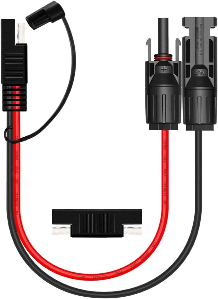 AJDPOI Solar to SAE Connectors Adapter 10AWG Cable Connector with SAE to SAE Polarity Reverse Connectors for RV Solar Panels