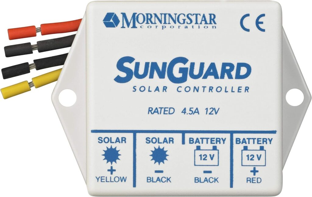 Morningstar Sunguard 4.5A Solar Charge Controller for 12V Batteries, Waterproof Outdoor Solar Panel Controller, Battery Controller Solar Controller 12V, Lowest Fail Rate Charge Controller