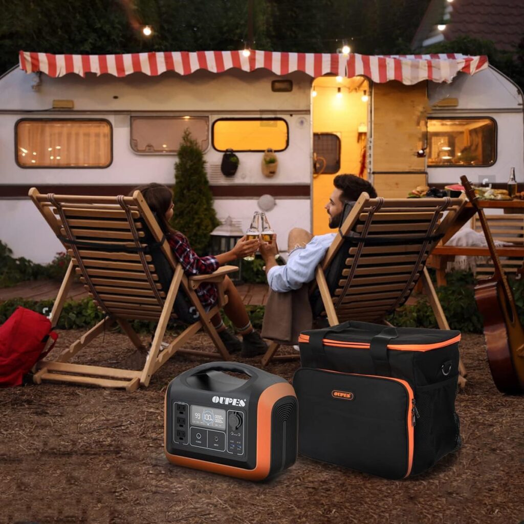 OUPES 1800W Solar Generator Carrying Bag, Compatible with Jackery Portable Power Station, Camping Generator 600/1200/1800, with 7 Pockets for Outdoor Charging Cable, Home Storage