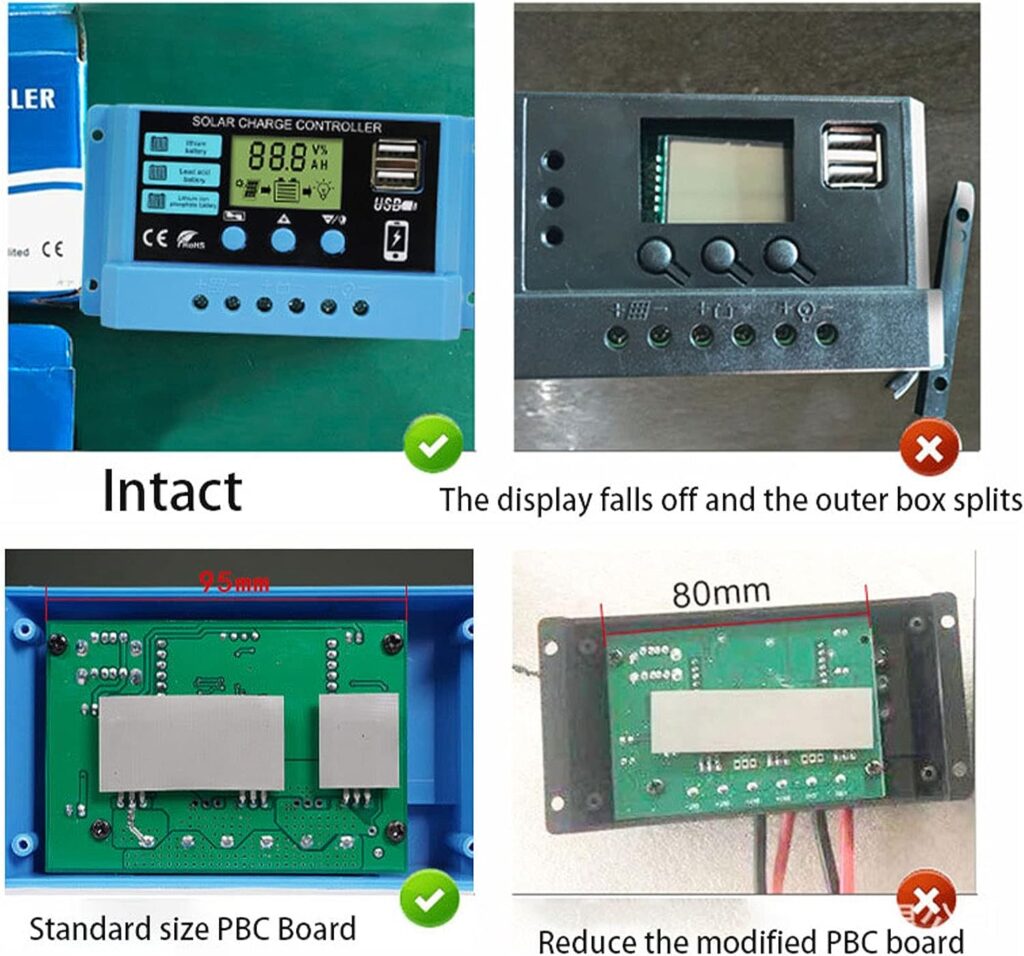 Peidesi PWM 30A Solar Charge Controller 12V 24V PV Regulator for Lifepo4 Lithium Gel Lead Acid for 100W 200W 300W Solar Panel LCD Display Dual USB 5V Output PDS-12V30A-CON