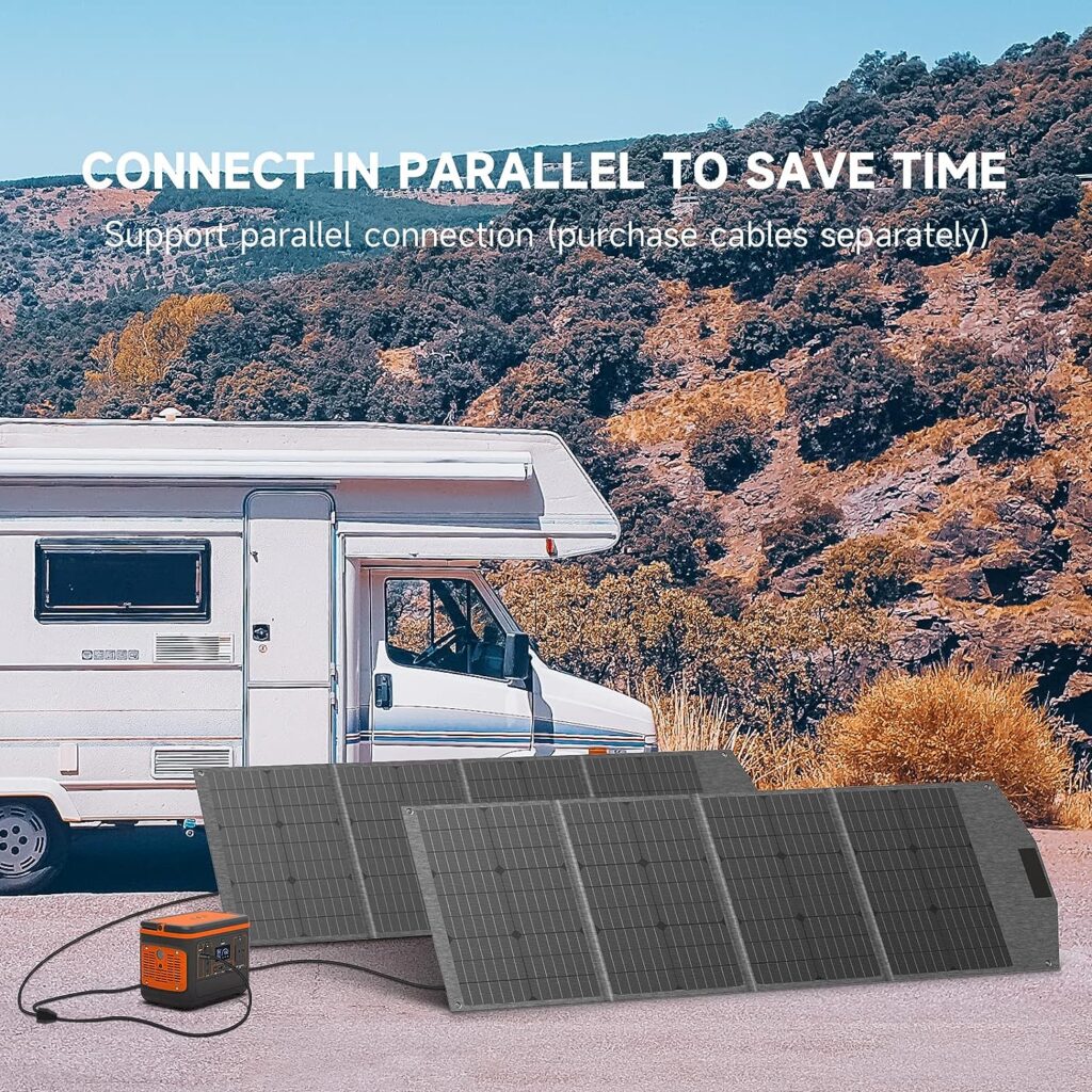 TWELSEAVAN Portable Solar Panel for Power Station, 120W Foldable Solar Charger with QC3.0/PD60W/DC 4 Outputs for Phone Tablet, Camping Outdoors RV