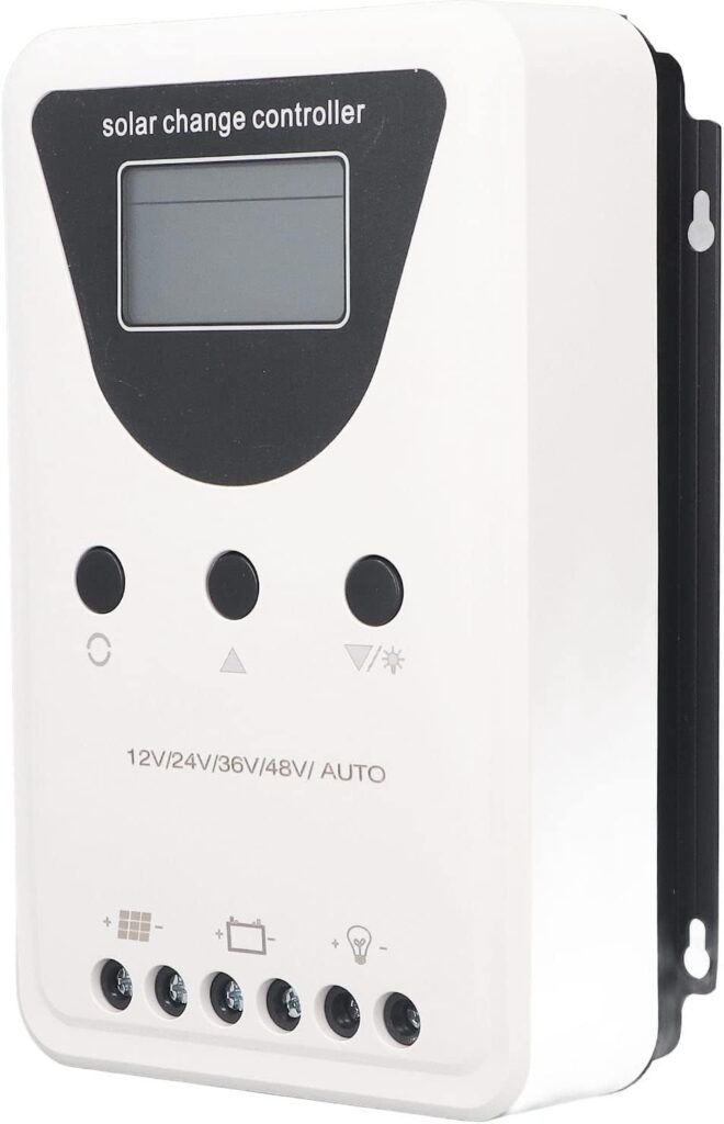 100A Solar Charge Controller,MPPT Solar Charge Controller,Charge Controller 12/24/36/48V Current Auto Focus MPPT Tracking Charge with LCD Display Solar Controller Multiple Load Control Modes