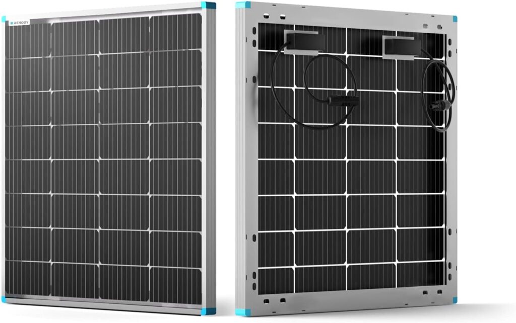 Renogy Bifacial 115 Watt 12 Volt Solar Panel Monocrystalline Rigid High-Efficiency PV Module Power Charger for RV Marine Rooftop Farm Battery and Other Off-Grid Applications