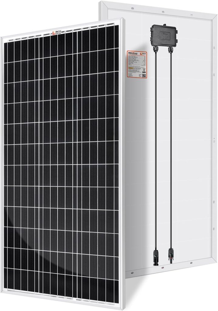 RICH SOLAR 100 Watt 12 Volt Solar Panel High Efficiency Solar Module Charge Battery for RV Trailer Camper Marine Off Grid