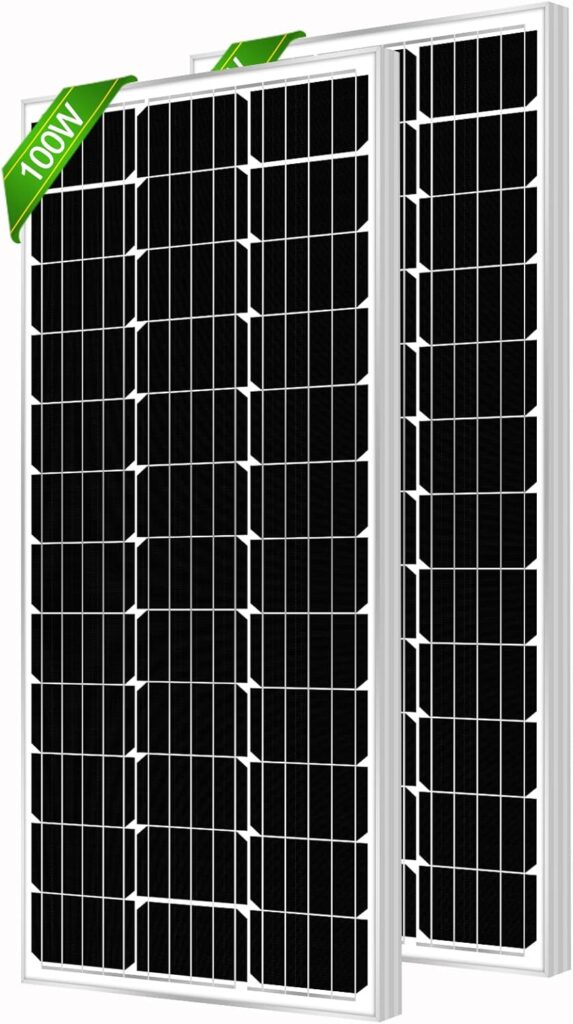 WERCHTAY 200 Watt Solar Panel 9BB Monocrystalline Cell, High-Efficiency Module PV Power Charger 12V Solar Panels for Homes Camping RV Battery Boat Caravan and Other Off-Grid Applications