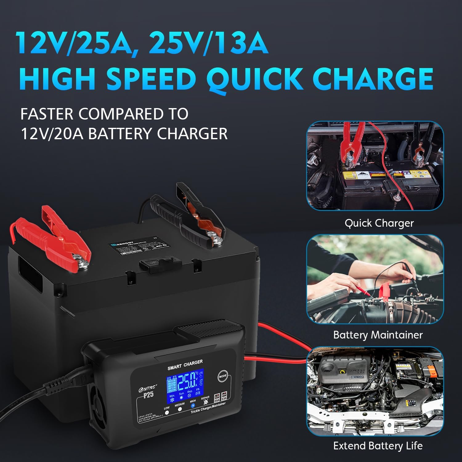 25AMP Smart Car Battery Charger Review Solar Generators