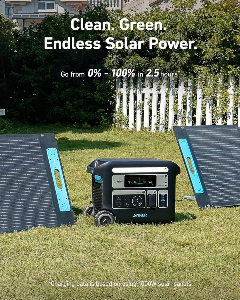 Anker SOLIX F2000 Portable Power Station, PowerHouse 767, 2400W Solar Generator, GaNPrime Battery Generators for Home Use, LiFePO4 Power Station for Outdoor Camping, and RVs (Solar Panel Optional)