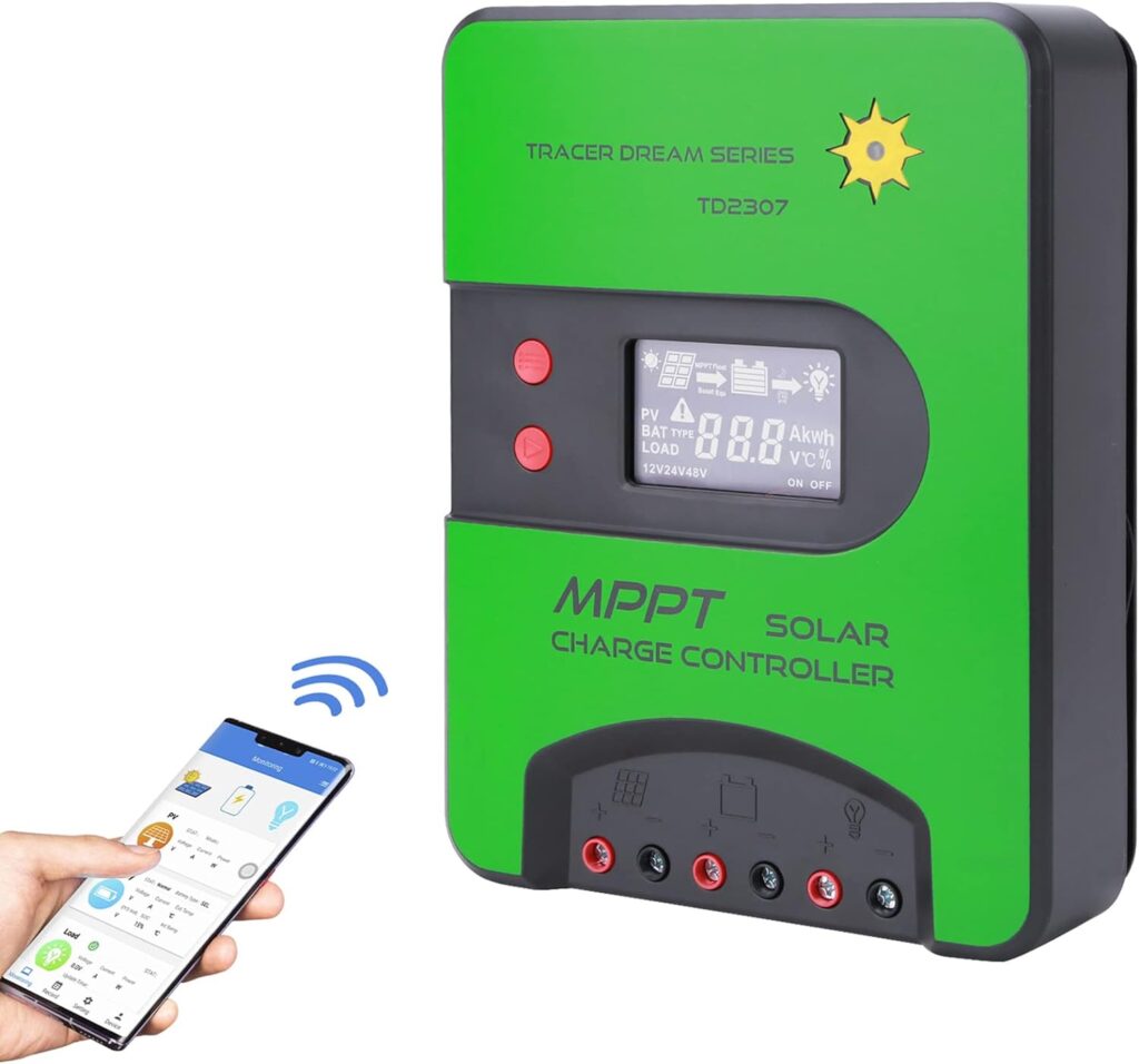 Beleeb MPPT 20Amp 12/24-Volt Solar Charge Controller/Regulator Fit for Gel SLA Flooded EFB and Lithium Battery (Bluetooth)