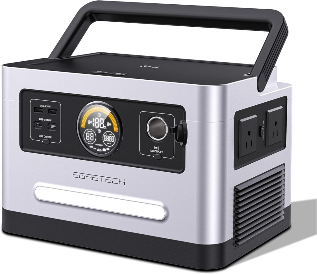 Egretech Sonic 1200W Portable Power Station, Solar Generator 1200W, 999Wh Backup Lithium Battery, 1.67H to Full Charged, with 8 Output Ports for Outdoor, Camping RVs Van Emergency(Peak 2400W)