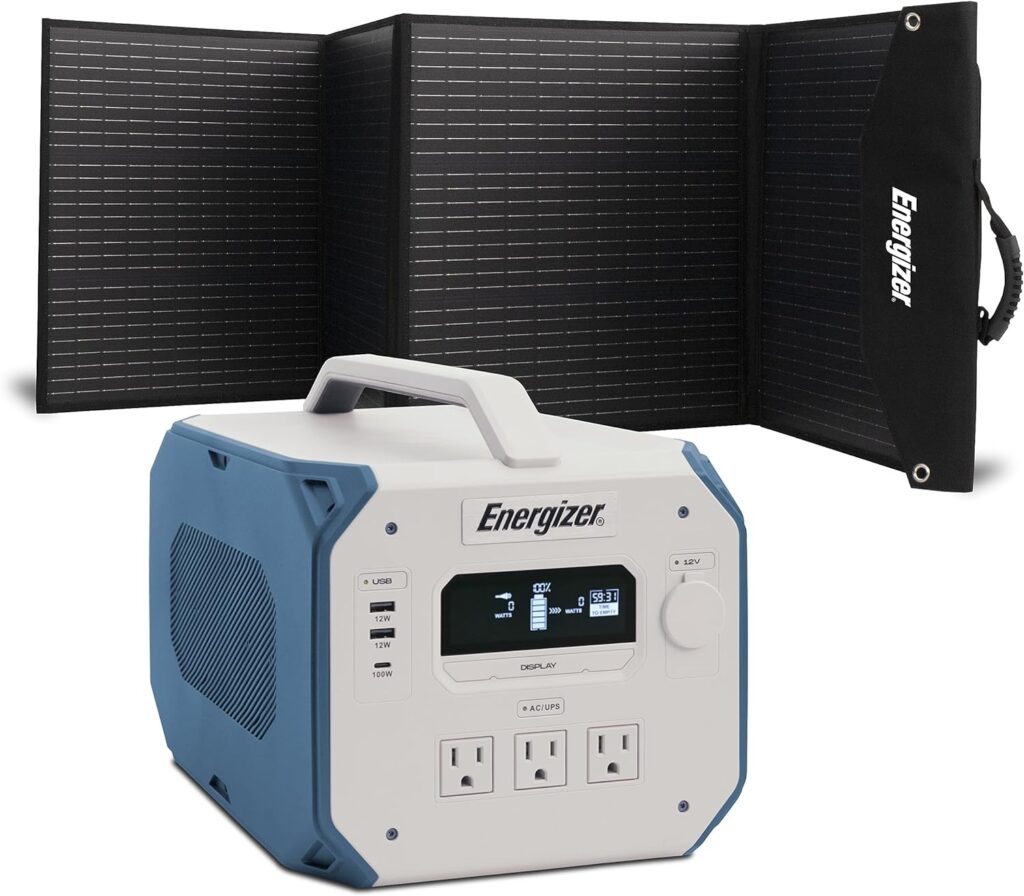 Energizer® Ultimate PowerSource™ Pro Battery Generator and Solar Panel Bundle- Portable Battery Generator with 200W Solar Panel | Emergency Backup Power for Home, Camping, RVs