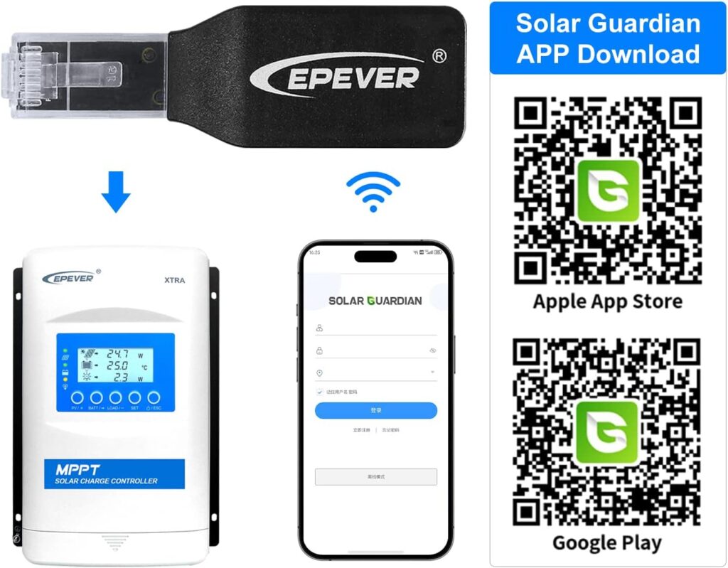 EPEVER WiFi Adapter Accessories for MPPT Solar Charge Controller (EPEVER-WiFi-2.4G-RJ45-D)