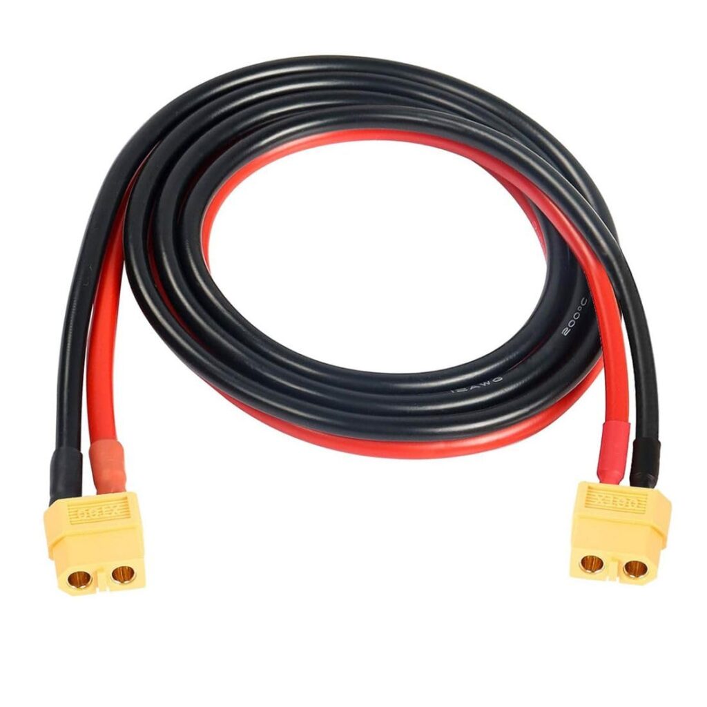 chenyang XT60 Cable XT60 12AWG Female to Female Extension Cable for RC Battery Portable Power Station Solar Panel 0.5M