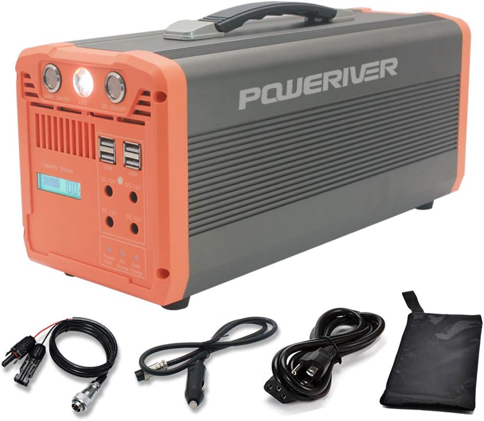POWERIVIER Portable Power Station,Solar Generator 1000W,Electric generator, Portable power packs UPS Power Supply for Outdoor RV Van Camping CACP Emergency, 1066Wh with 110V AC Outlets 15W USB