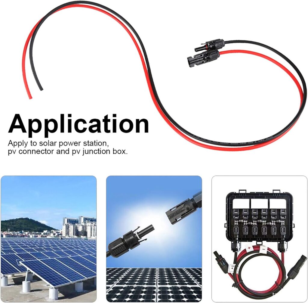 Wire Plugs and Sockets Connectors Solar Extension Cable Photovoltaic Cable Extension Cable Solar Special Cable Connector for Factory Office Industry in The