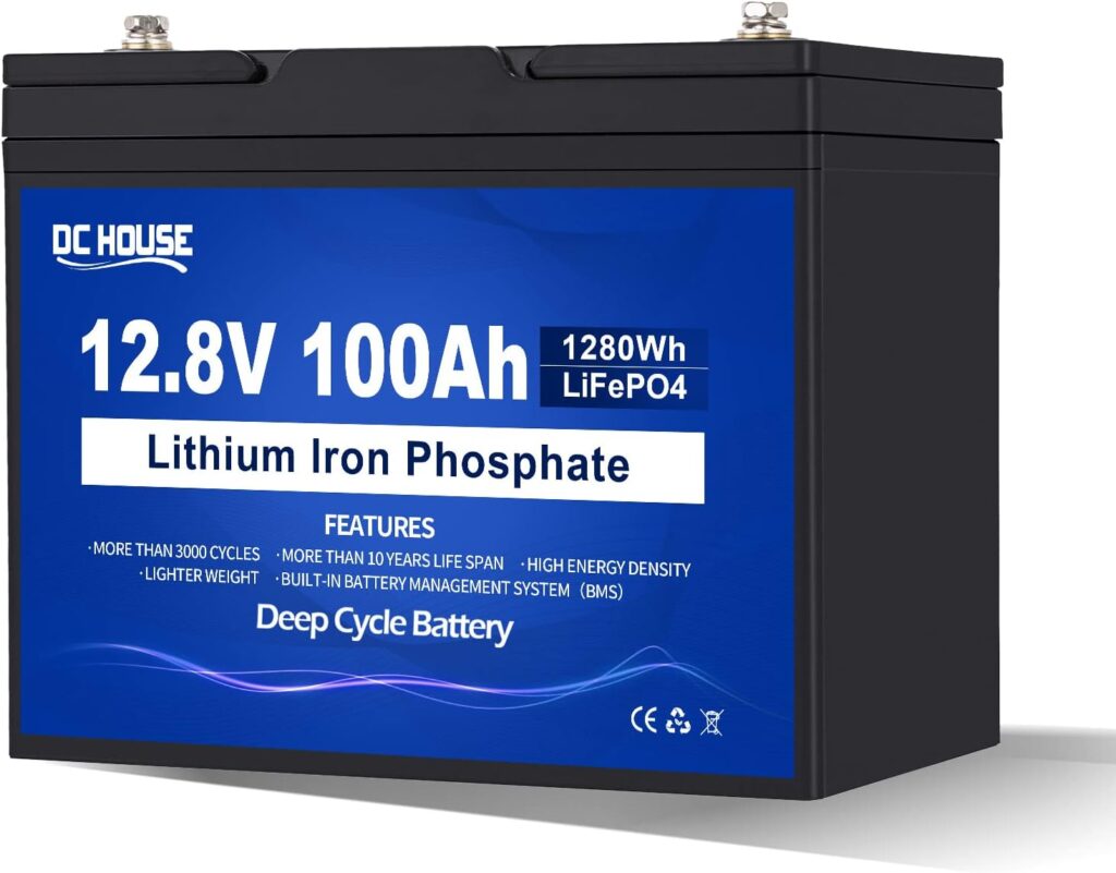 12V 100Ah LiFePO4 Lithium Battery Mini Size with Upgraded 100A BMS - 10-Year Lifespan, Up to 15000+ Cycles - for RV, Solar, Trolling Motor, Travel Trailer, Energy Storage - Off Grid Applications
