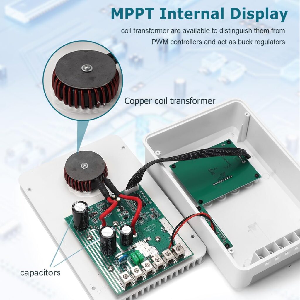 30 Amp MPPT Solar Charge Controller 12V/24V Solar Controller with LCD Screen 5V Dual USB Port, Solar Regulator for Lead-Acid, Lithium, and Lifepo4 Batteries, MAX. 80V Panels