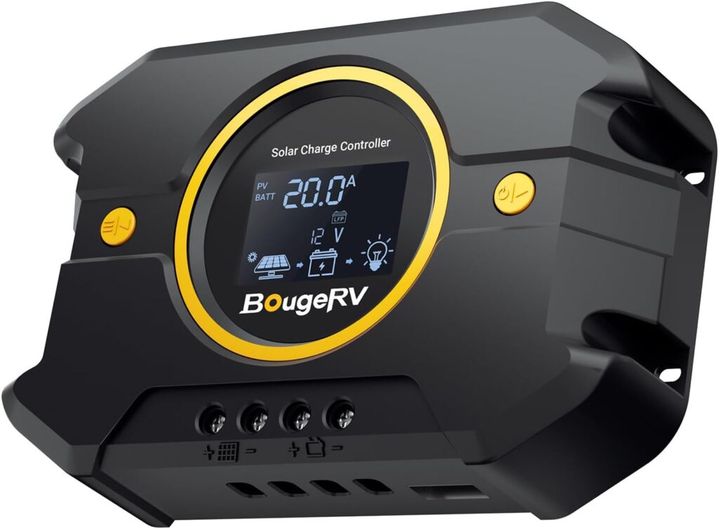 BougeRV PWM Solar Charge Controller (20A PWM Controller)