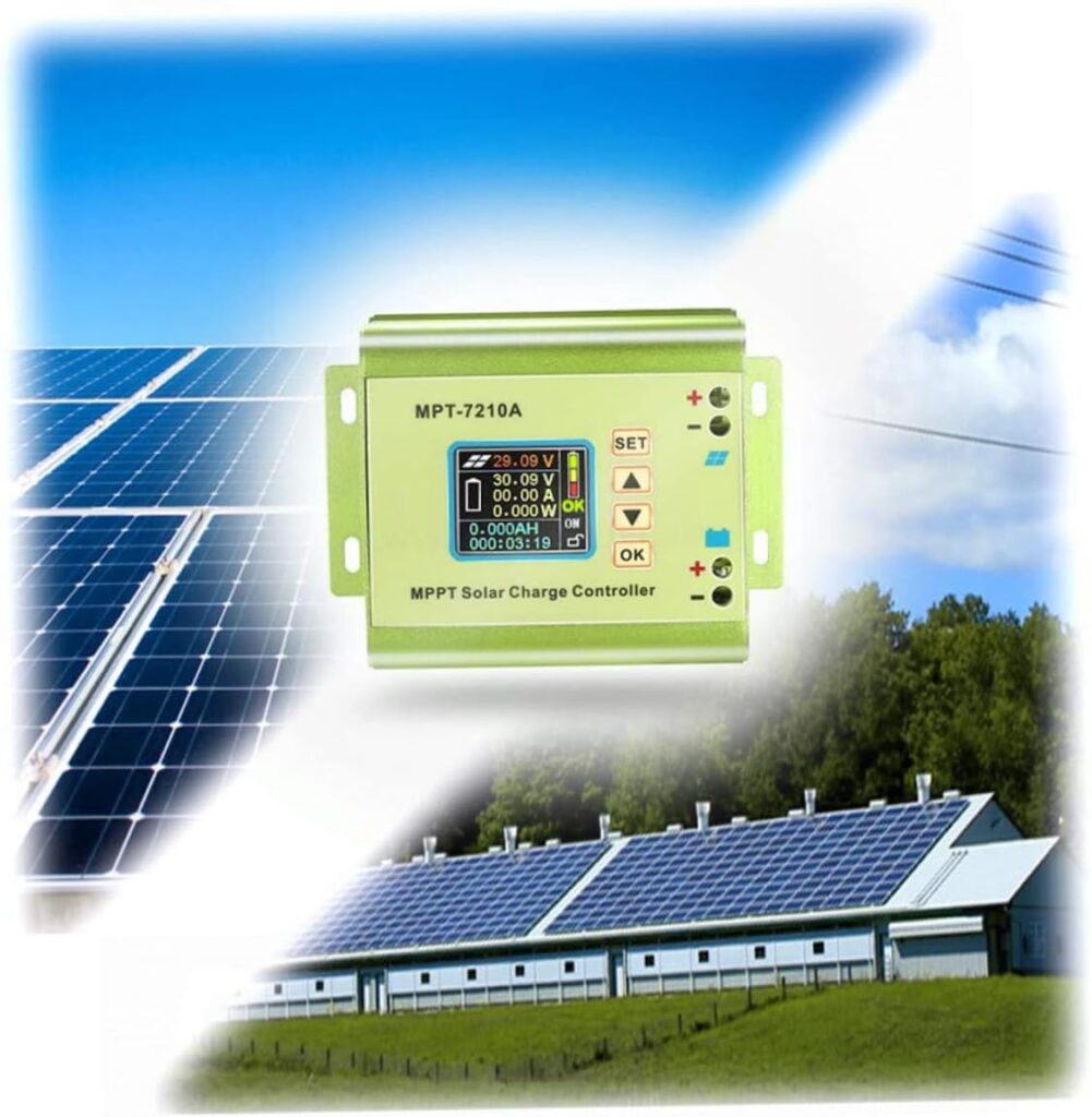Charge Controller Mppt Solar Charge Controller Mpt-7210A LCD Display 24V 36V 48V 60V 72V 10A Adjustable for Lithium Battery