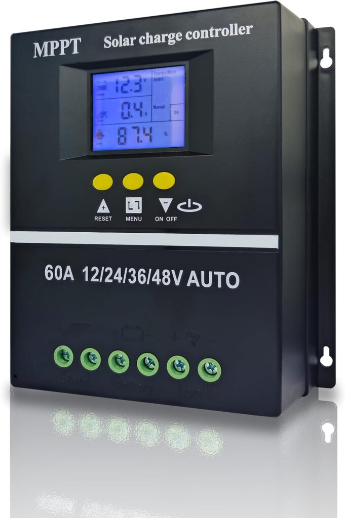 MPPT 36V/48V/24V/12V Solar Charge Controller Tools 100A/80A/60A LCD Dual USB Lead Acid Lithium Batteries Quick Charger (100A)