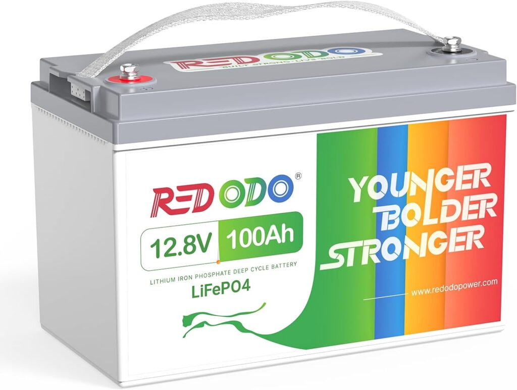 Redodo 12V 100Ah LiFePO4 Battery, Group 31 Lithium Battery with 100A BMS, Up to 15000 Deep Cycles Battery for RV, Solar, Trolling Motor and Off Grid