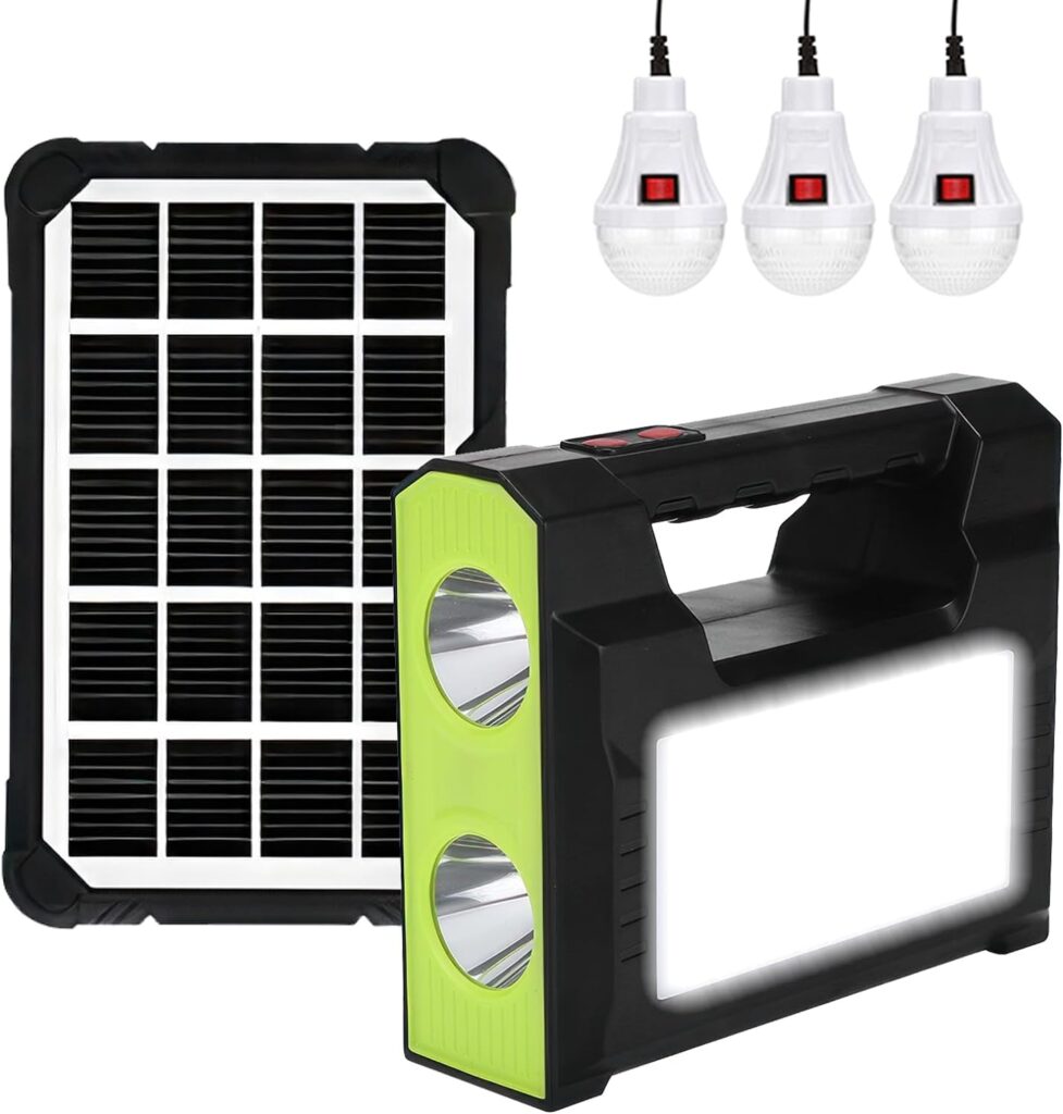 Solar Generator with Solar Panels,13000mAh Portable Power Station,Solar Powered Generator for Camping,Portable Generator with LED Flashlight for Home Use,Outdoors,Hunting,Emergency
