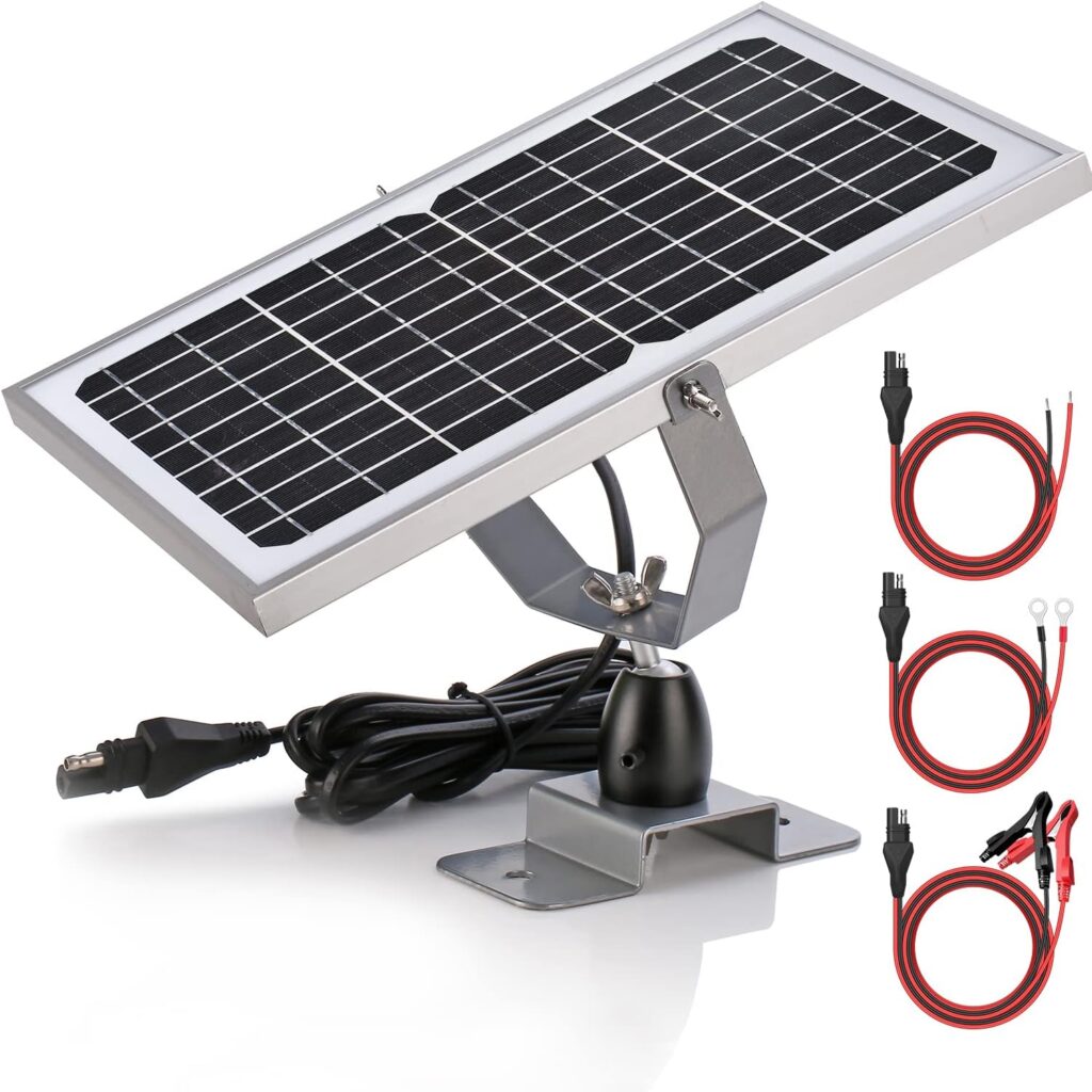 SUNER POWER 12V 30W Solar Battery Trickle Charger Maintainer, Built-in Smart MPPT Controller, Waterproof 30 Watt Solar Panel Charging Kit + Mount Bracket for 12 Volt SLA AGM Deey Cycle Lithium Battery