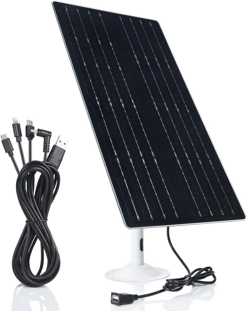 USB Solar Panel - Mini Solar Panel Charger 5v 12w with High Performance Monocrystalline for Security Camera,Cellphone,Power Bank,Camping Lanterns