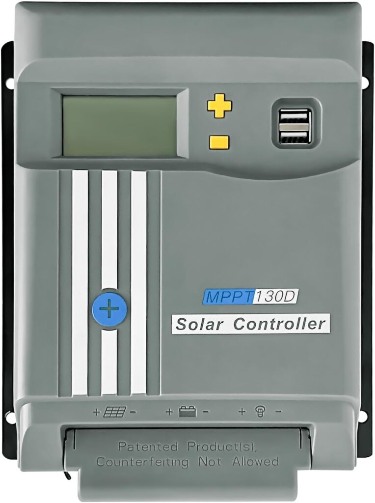 Smaraad 30 Amp MPPT Solar Charge Controller, 12V/24V Auto Dete Solar Controller with Adjustable LCD Display  USB Output for Gel Sealed Flooded LEP and NCM Battery