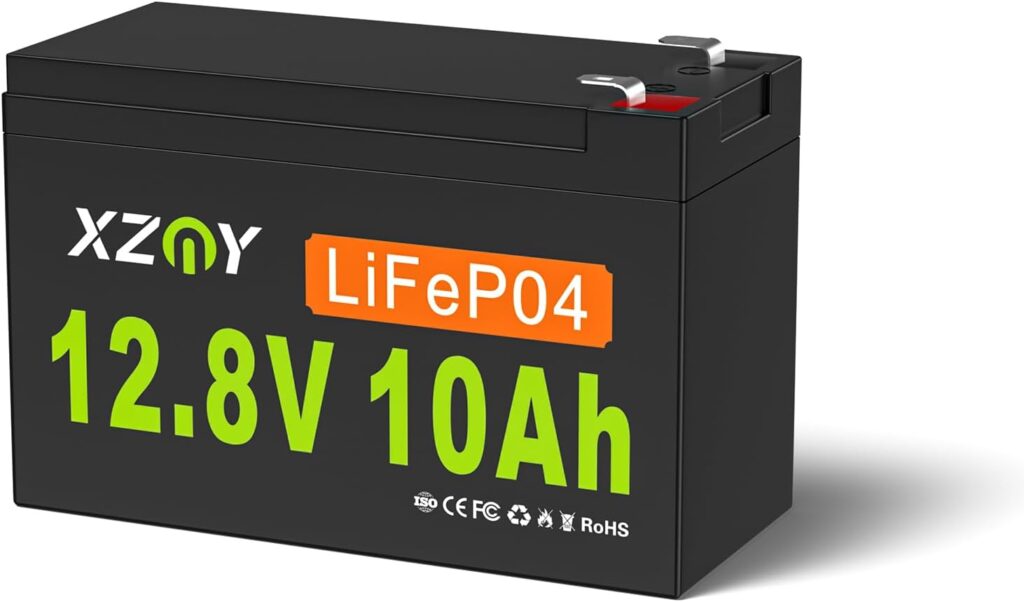 12V 10Ah LiFePO4 Battery, 4000+ Cycles 12 Volt 10Ah Lithium Battery Built-in 10A BMS, 12V Battery Perfect for UPS Battery Backup, Replacement SLA, Ham Radio, Deer Feeder, Lighting, Solar Projects