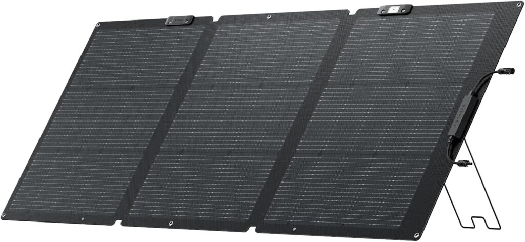 EF ECOFLOW 160 Watt Portable Solar Panel for Power Stations, 25% High Conversion Efficiency Foldable Solar Panel with Adjustable Kickstand IP68 Waterproof for Outdoor Camping RV, NextGen Version