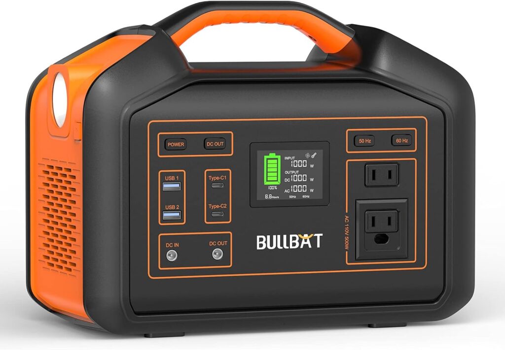 Portable Power Station Pioneer 500, 504Wh Lithiu m Battery Powered Outlet with 500W AC, Solar Power Generators with MPPT, Backup Power Supply for Outdoor  Indoor