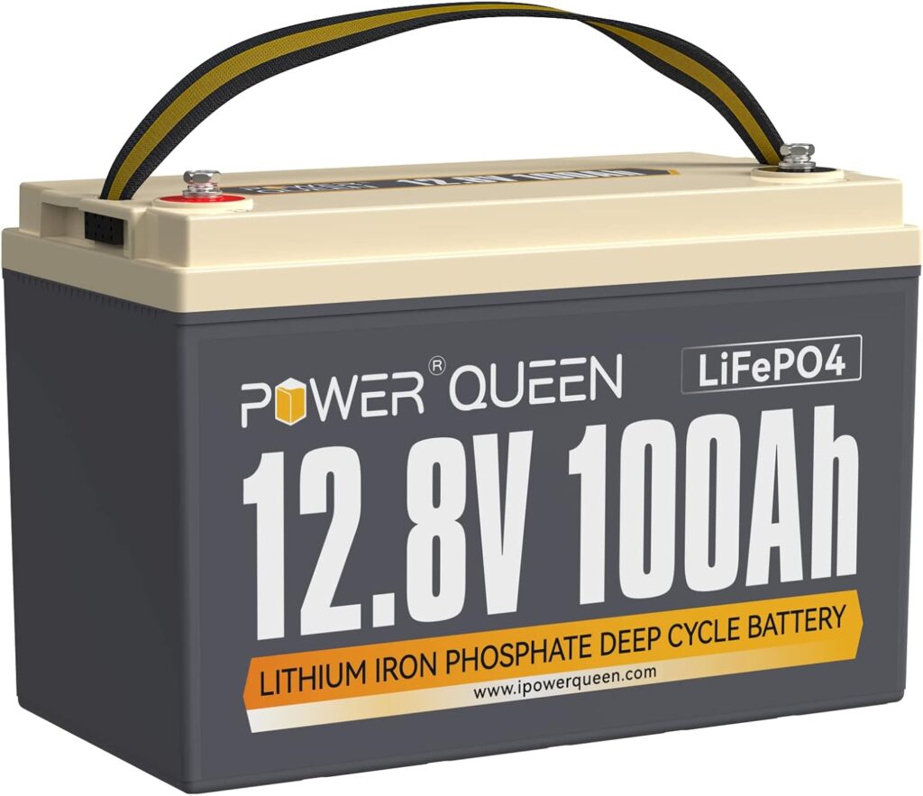 power Queen 12V 100Ah LiFePO4 Battery BCI Group 31 Lithium Battery, Deep Cycle Battery with 100A BMS, 1280Wh Energy, Up to 15000 Cycles  10-Year Lifespan for Trailer RV, Motor Home, Marine