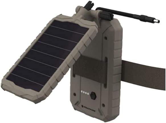 Stealth Cam Durable Sol-Pak 3X Solar Battery Pack | 12V Solar Power Panel, 3000 MAH Rechargeable Battery  10ft Insulated Cable | Compatible with All Wireless/Cellular Trail Cameras